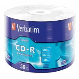 Mediu optic Verbatim CD-R 52X 700MB 50PK SHRINK