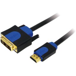 Cablu HDMI Tata - DVI-D Tata Logilink High Quality 2m Negru