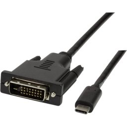 Cablu video Logilink UA0331 USB Male tip C - DVI Male 1.8m Negru