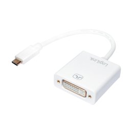 Adaptor Logilink UA0245A USB-C 3.1 - DVI White