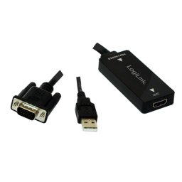 Adaptor Logilink CV0060 VGA Audio - HDMI Black