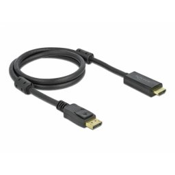 Cablu Delock DisplayPort - HDMI 4K 60 Hz 1m Black