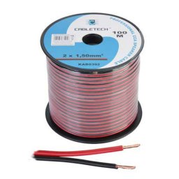 CABLU DIFUZOR CCA 2X1.50MM ROSU/NEGRU Cabletech 100M