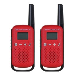 Set 2 Statii Radio Motorola TALKABOUT T42 16 Canale Display LCD Rosu/Negru