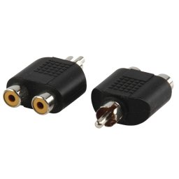 Adaptor WELL RCA - 2x RCA Black