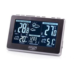 Statie meteo Adler AD 1175 termometru interior-exterior ceas alarma