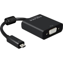Adaptor Delock VGA - MicroHDMI 17cm Negru