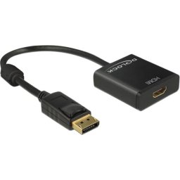 Adaptor Delock HDMI - Displayport 4K 20cm Negru