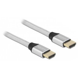 Cablu Video Delock Ultra High Speed HDMI 1m Argintiu