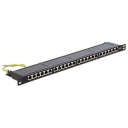 Delock 19 Patchpanel 24P Cat .6 0.5 HE black