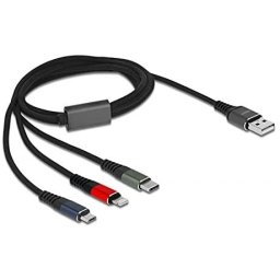 Delock USB 3in1 Lightn. mUSB / USB-C 1m - 87277 3-colored