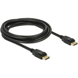 Delock cable DisplayPort 1.2 male > DisplayPort male 4K (black, 3 meters)