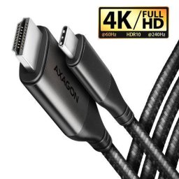 Adaptor AXAGON USB-C la HDMI 2.0 4K/60H Cablu 180CM Negru