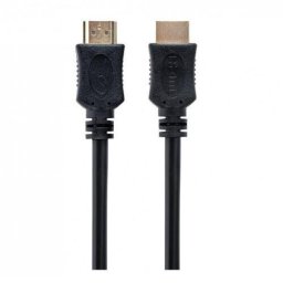 Cablu Video Spacer HDMI (T) la HDMI (T) 10M Conectori Auriti Rezolutie Maxima 4K (3840 x 2160) la 30Hz Negru