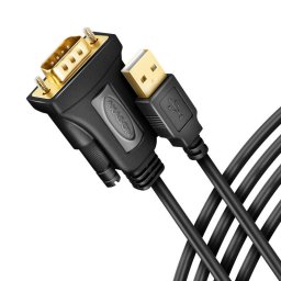 Cablu AXAGON ADS-1PQN 1x DB9 RS-232 1x USB 2.0 1.5m Negru