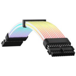 Extensie Gamemax pentru Cablu Alimentare Motherboard 24 Pini Iluminare ARGB Negru