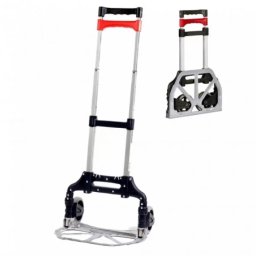 Carucior Pliabil Tip Liza Procart Transport Marfa Inaltime Reglabila Maxim 100kg Argintiu