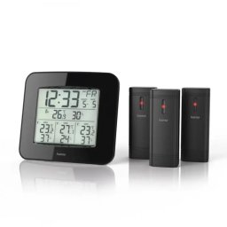 Statie Meteo Hama EWS-Trio 186311 LCD 3 Senzori Negru