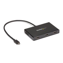 Adaptor StarTech 3-PORT USB C TO HDMI MST USB C Multi Monitor Negru