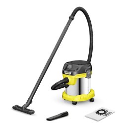 Aspirator Umed / Uscat Karcher V-15/4/18 (1.628-425.0) Capacitate 15L 1000W Negru/Galben