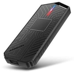 Adaptor AXAGON GAME M.2 BOX USB-C - M.2 NVMe/SATA RGB Negru