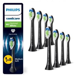 Set Capete de Rezerva pentru Periuta Sonica Philips Sonicare Optimal White HX6068/88 Standard Click-on 8 Bucati Negru