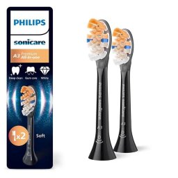 Set 2 Capete pentru Periuta Electrica Philips Sonicare A3 Premium All in One HX9092/88 Standard Negru