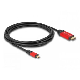 Cablu Delock USB type C la HDMI (DP Alt Mode) 8K60Hz/4K240Hz T-T HDR 3m Negru