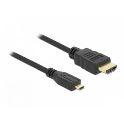 Cablu Delock micro HDMI-D la HDMI 4K T-T 2m Negru