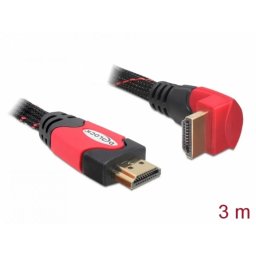 Cablu Delock HDMI 4K v1.4 Unghi 90 Grade T-T 3m Rosu