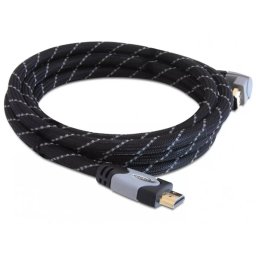 Cablu Delock HDMI 4K v1.4 T-T Unghi 90 Grade 3m Gri