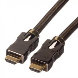 Cablu ROLINE HDMI Ultra HD 4K cu Ethernet 4K60Hz T-T 1m Negru