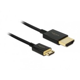Cablu Delock HDMI la mini HDMI-C T-T 3D 4K 4.5m Activ Slim Premium Negru