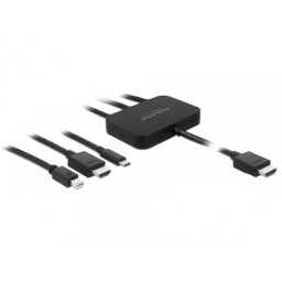 Cablu Delock mini Displayport / HDMI / USB-C la HDMI 4K@60Hz T-T 1.8m Negru