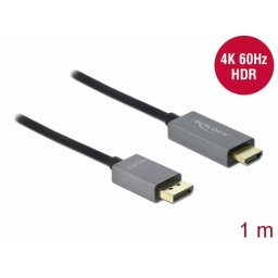 Cablu Delock Activ DisplayPort 1.4 la HDMI 4K@60 Hz (HDR) T-T 1m Negru