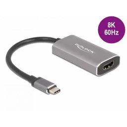 Adaptor Delock USB type C la HDMI 8K60Hz cu HDR Gri