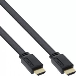 Cablu InLine HDMI cu Ethernet flat 10m Negru