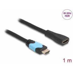 Cablu Prelungitor Delock HDMI High Speed 48Gbps 8K60Hz/4K120Hz T-M 1m Negru