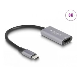 Adaptor Delock USB type C la HDMI 8K30Hz/4K144Hz cu HDR Gri
