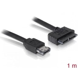 Cablu Delock eSATAp 5V Slim SATA 13-pini 1m Negru