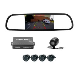 Set Senzori de Parcare Carguard cu Camera Video si Ecran in Oglinda Retrovizoare