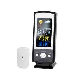 Statie Meteo MESKO MS 1177 Display Digital Color Ceas Alarma Temperatura Umiditate Negru
