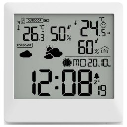 Statie Meteo Hama Palawan cu Senzor Exterior Alimentare Baterii Alb