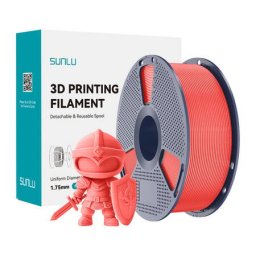Filament 3D Sunlu PLA+ 1.23g/cmp Negru Rosu Cherry