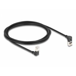 Cablu De Retea Delock RJ45 Cat.6A S/FTP Slim 2m Negru