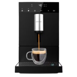 Espressor automat Cecotec Cremmaet Compact, 1350W, 19 bar, rezervor apa 1.1 litri, boabe 150 g, Negru