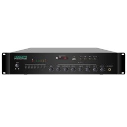 Amplificator 120W cu mixer 6 zone MP212U cu USB/ SD/ FM Tuner intrari 2Mic si 3Line 100V Negru
