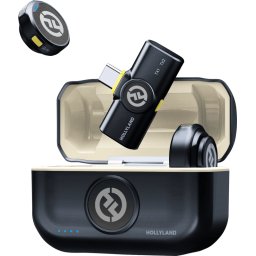 Microfon Hollyland Lark M2 USB-C - Wireless Lavalier Microphone with USB-CPlug (Duo,Shine Charcoal)