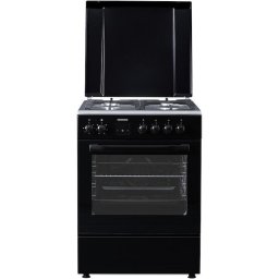 Aragaz HFSC-S66FDCC-IBK, 4 arzatoare, Aprindere electrica, Negru