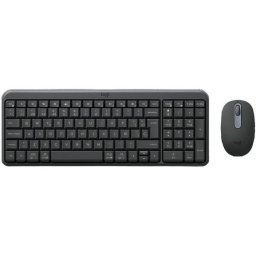 Tastatura Kit mouse si tastatura Logitech MK250 920-013519, Bluetooth Wireless Combo, 1000 DPI, Layout English International (Negru)